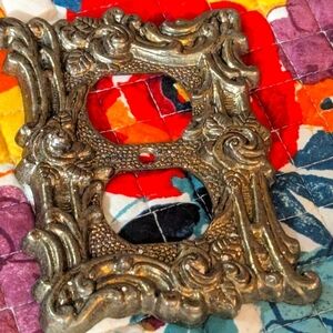 Vintage 1960s Metal Outlet Plate Whimsical Goth